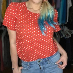 Polka Dot Casual Blouse